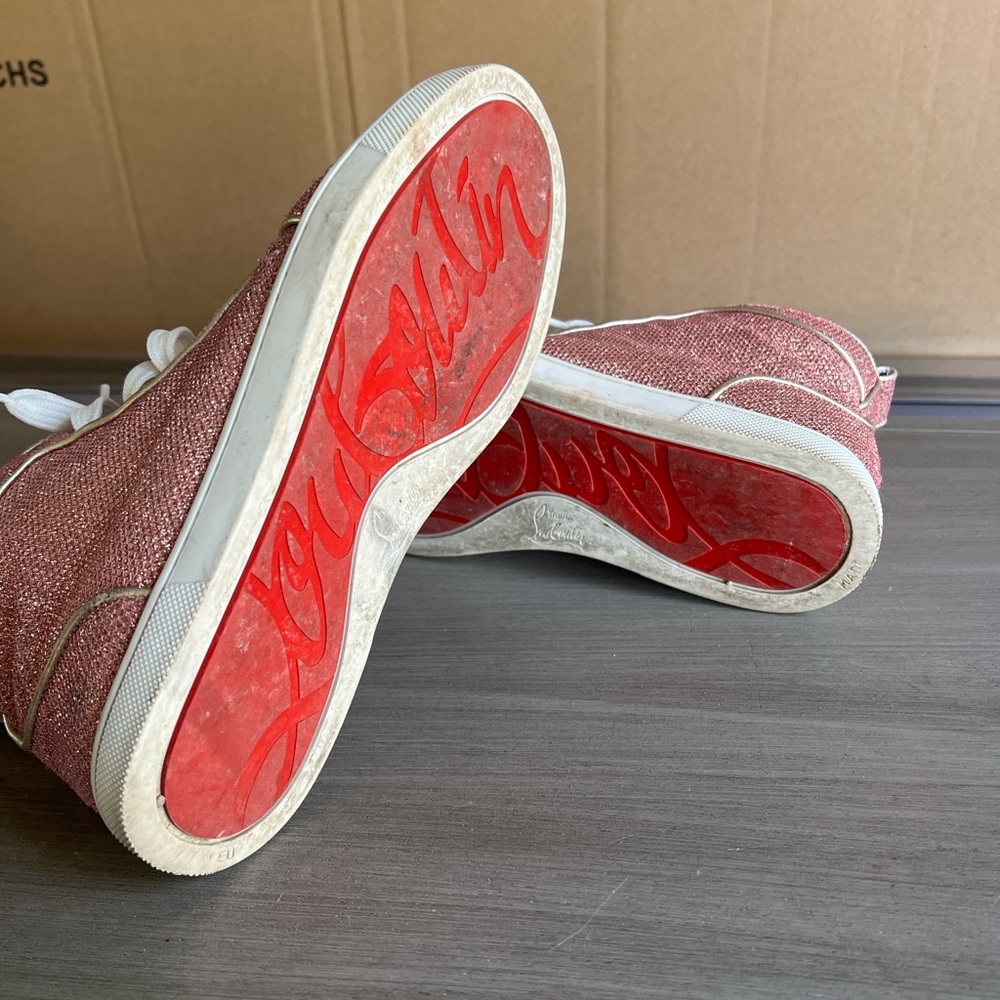 Pink Glitter High-Top Sneakers